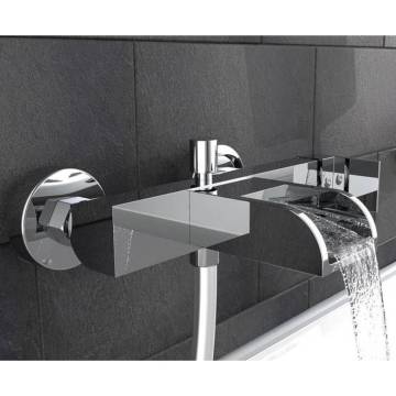 SCHÜTTE IDROVIA Chrome Bath Mixer with Waterfall Spout