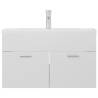 High Gloss White Sink Cabinet with Basin | Hipomarket