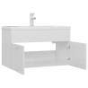 High Gloss White Sink Cabinet with Basin | Hipomarket