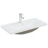 High Gloss White Sink Cabinet with Basin | Hipomarket