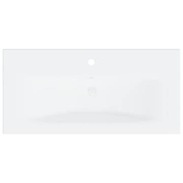 High Gloss White Sink Cabinet with Basin | Hipomarket