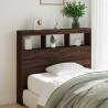 Headboard Cabinet with LED Brown Oak 120x17x102 cm Colour brown oak Size 120 x 17 x 102 cm Quantity in Package 1 