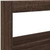 Headboard Cabinet with LED Brown Oak 120x17x102 cm