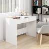 Desk White 101x50 cm - Stylish Engineered Wood Workstation