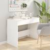 Desk White 101x50 cm - Stylish Engineered Wood Workstation