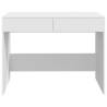 Desk White 101x50 cm - Stylish Engineered Wood Workstation