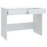 Desk White 101x50 cm - Stylish Engineered Wood Workstation