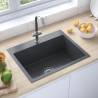 Handmade Kitchen Sink Black Stainless Steel Colour black Size 55 x 44 x 20 cm 