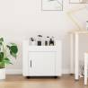 Desk Trolley White 60x45x60 cm Engineered Wood Colour white 