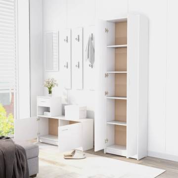 Hallway Wardrobe White 55x25x189 cm - Stylish & Compact Storage