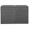 Garden Storage Box 180L Black PP Rattan - Weather Resistant