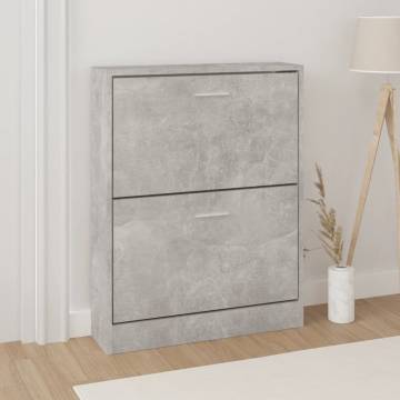 Shoe Cabinet Concrete Grey - Stylish Storage Solution | HipoMarket