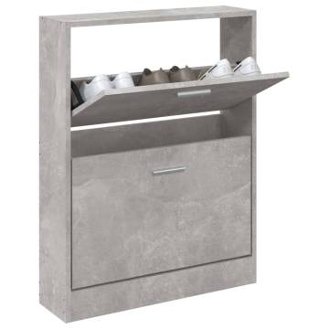 Shoe Cabinet Concrete Grey - Stylish Storage Solution | HipoMarket