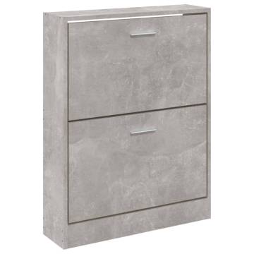 Shoe Cabinet Concrete Grey - Stylish Storage Solution | HipoMarket