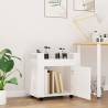 Desk Trolley White 60x45x60 cm - Engineered Wood Storage