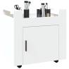 Desk Trolley White 60x45x60 cm - Engineered Wood Storage