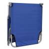 Folding Sun Lounger - Durable Blue Steel, Adjustable Backrest