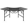 Tree Bench 113 cm Black Steel - Stylish Outdoor Seating