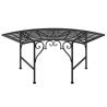 Tree Bench 113 cm Black Steel - Stylish Outdoor Seating