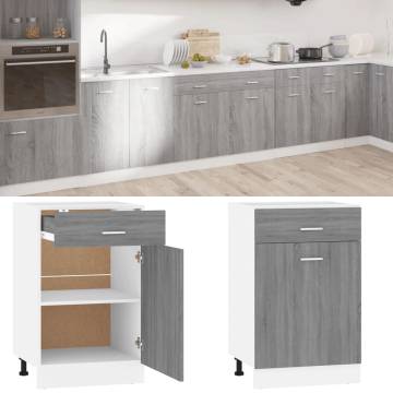 Drawer Bottom Cabinet Grey Sonoma - Optimise Your Kitchen Space