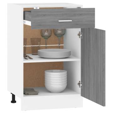 Drawer Bottom Cabinet Grey Sonoma - Optimise Your Kitchen Space