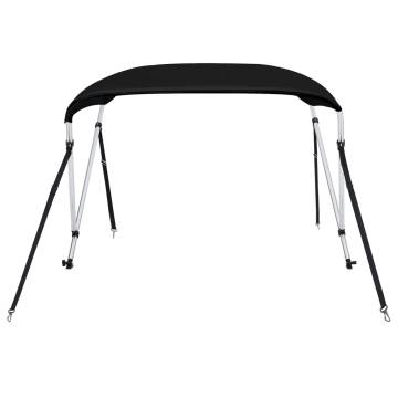 2-Bow Bimini Top Black 148.5x133x104 cm - Durable Protection