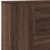 Stylish LED Headboard Cabinet in Brown Oak - 200x16.5 cm