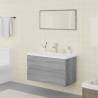 Bathroom Furniture Set Grey Sonoma Engineered Wood Colour grey sonoma Size 80 x 39.5 x 45 cm Model without faucet Number of 1 