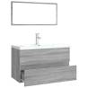 Stylish Grey Sonoma Bathroom Furniture Set | HipoMarket UK