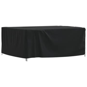 Garden Furniture Cover Black 200x165x80 cm - 420D Oxford