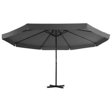 Outdoor Parasol with Aluminium Pole - 500 cm Anthracite | HipoMarket