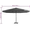 Outdoor Parasol with Aluminium Pole - 500 cm Anthracite | HipoMarket