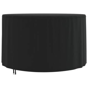 Round Black Garden Furniture Cover Ø 128x71 cm - Waterproof & Durable