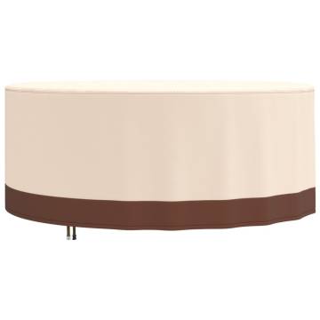 Round Garden Furniture Cover - Beige Ø 213x71 cm - 600D Oxford