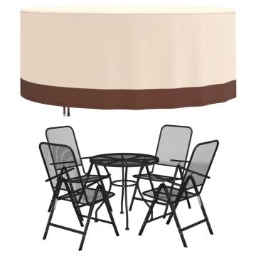 Round Garden Furniture Cover - Beige Ø 213x71 cm - 600D Oxford