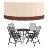 Round Garden Furniture Cover - Beige Ø 213x71 cm - 600D Oxford