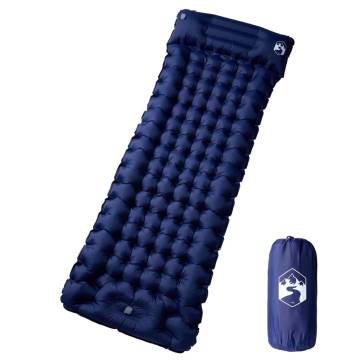 Self Inflating Camping Mattress with Pillow - Navy Blue