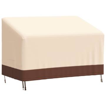 Beige 2-Seater Bench Cover - Waterproof & UV-Resistant | Hipomarket