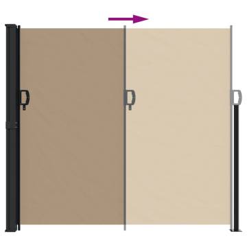 Retractable Side Awning Taupe 180x300 cm - Hipomarket