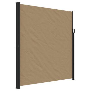 Retractable Side Awning Taupe 220x600 cm - Hipomarket