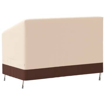 Beige 2-Seater Bench Cover - Waterproof & UV-Resistant | Hipomarket