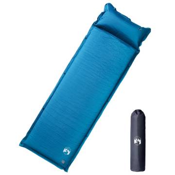 Self Inflating Camping Mattress with Pillow - Turquoise 1-Person