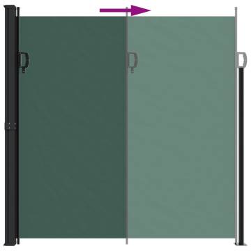 Retractable Side Awning Dark Green 200x600 cm | Hipo Market