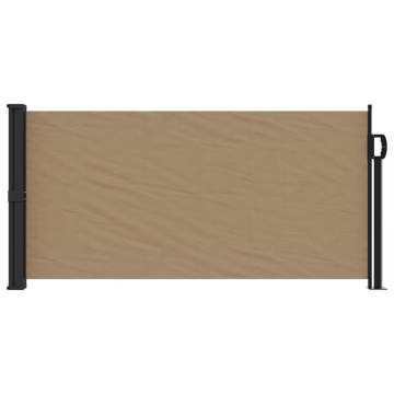 Retractable Side Awning Taupe 100x500 cm - Privacy Screen