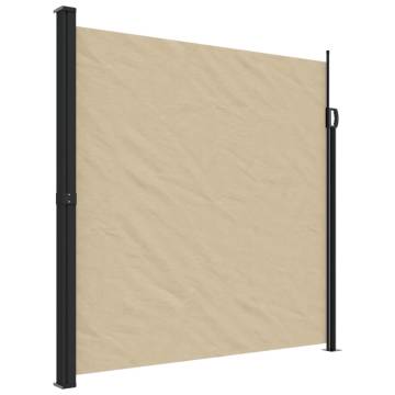 Retractable Side Awning Beige 200x500 cm | HipoMarket