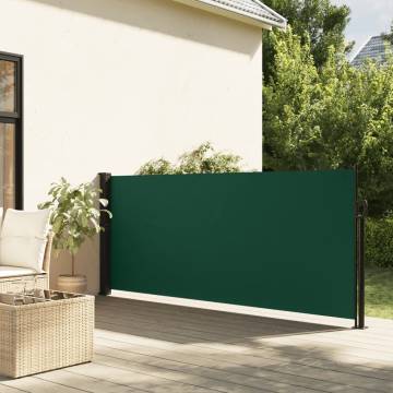 Retractable Side Awning Dark Green 140x500 cm | HipoMarket UK