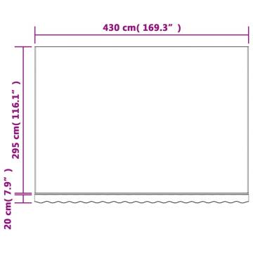 Multicolour Stripe Awning Replacement Fabric 4.5x3m - Hipomarket