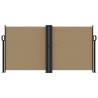 Retractable Side Awning Taupe 120x1000 cm - Privacy Screen