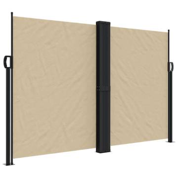 Retractable Side Awning Beige 160x1200 cm | Privacy Screen