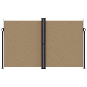 Retractable Side Awning Taupe 200x1200 cm - Privacy Screen